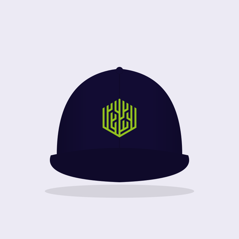 Gorra con glifo bordado